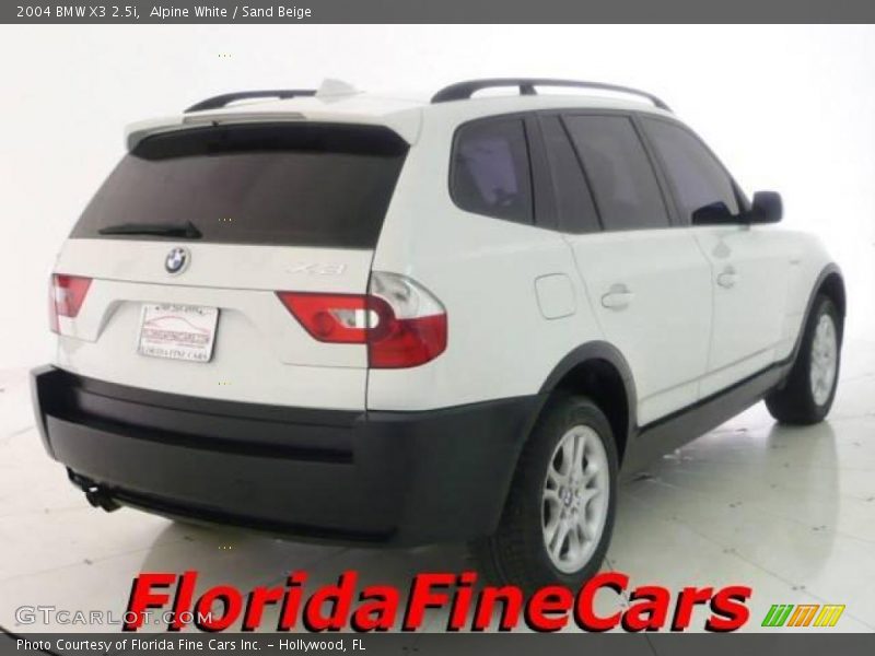 Alpine White / Sand Beige 2004 BMW X3 2.5i