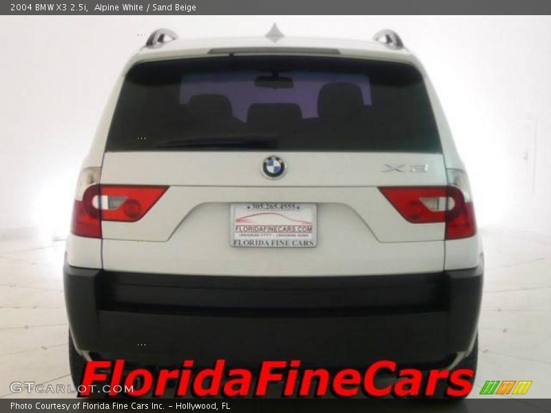 Alpine White / Sand Beige 2004 BMW X3 2.5i