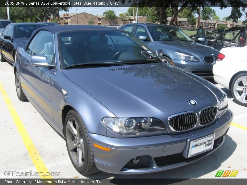 Steel Blue Metallic / Grey 2005 BMW 3 Series 325i Convertible