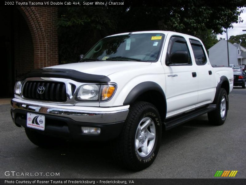 Super White / Charcoal 2002 Toyota Tacoma V6 Double Cab 4x4