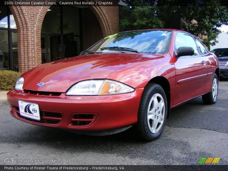 Cayenne Red Metallic / Graphite 2000 Chevrolet Cavalier Coupe