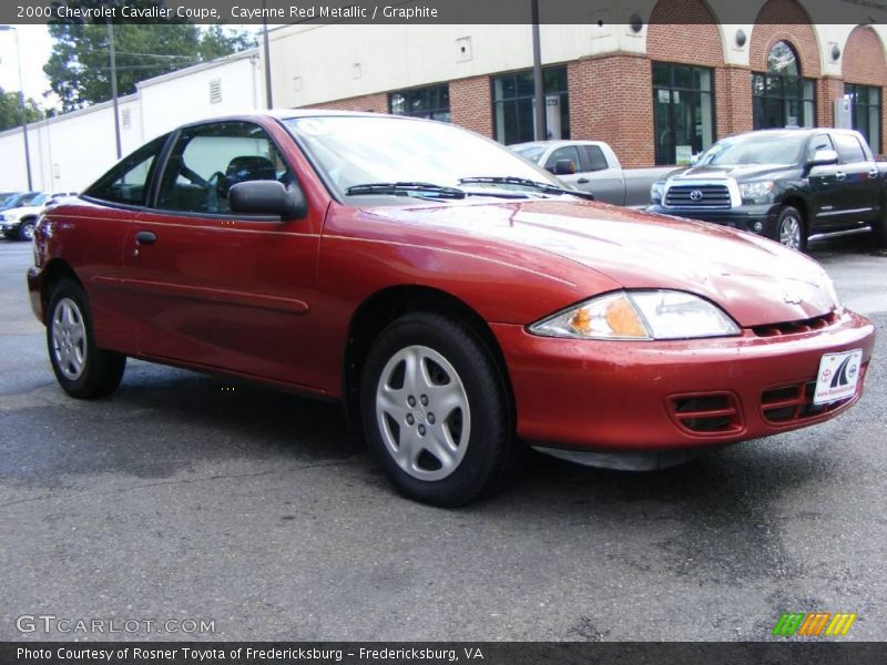 Cayenne Red Metallic / Graphite 2000 Chevrolet Cavalier Coupe