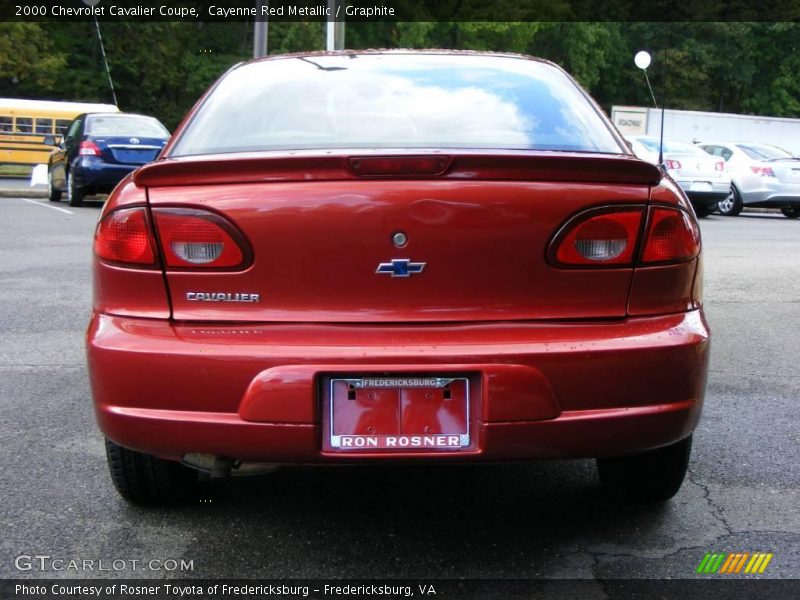 Cayenne Red Metallic / Graphite 2000 Chevrolet Cavalier Coupe
