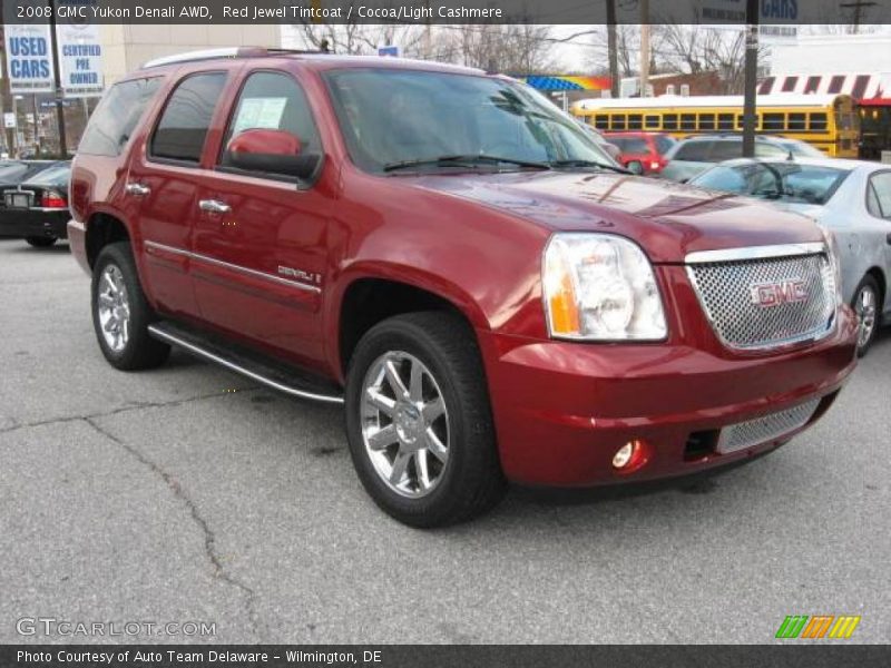 Red Jewel Tintcoat / Cocoa/Light Cashmere 2008 GMC Yukon Denali AWD