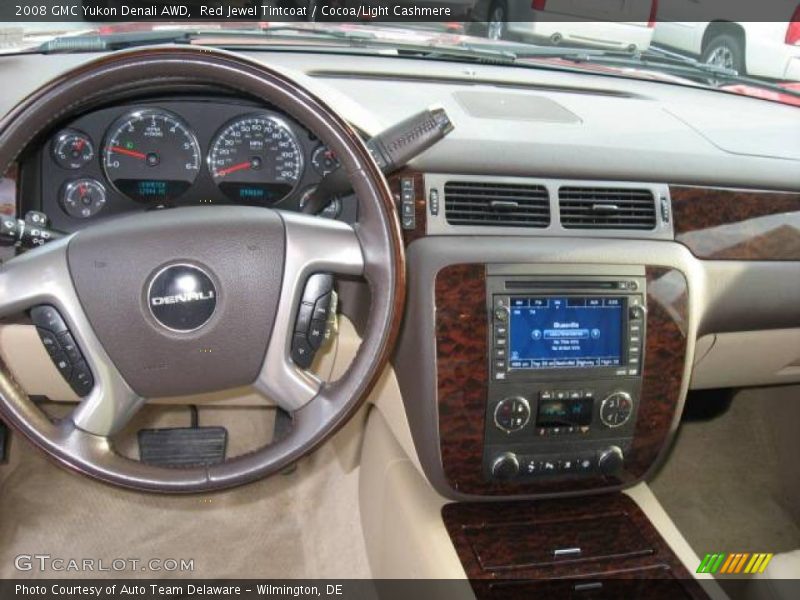 Red Jewel Tintcoat / Cocoa/Light Cashmere 2008 GMC Yukon Denali AWD
