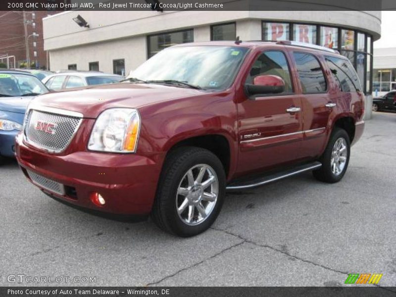 Red Jewel Tintcoat / Cocoa/Light Cashmere 2008 GMC Yukon Denali AWD
