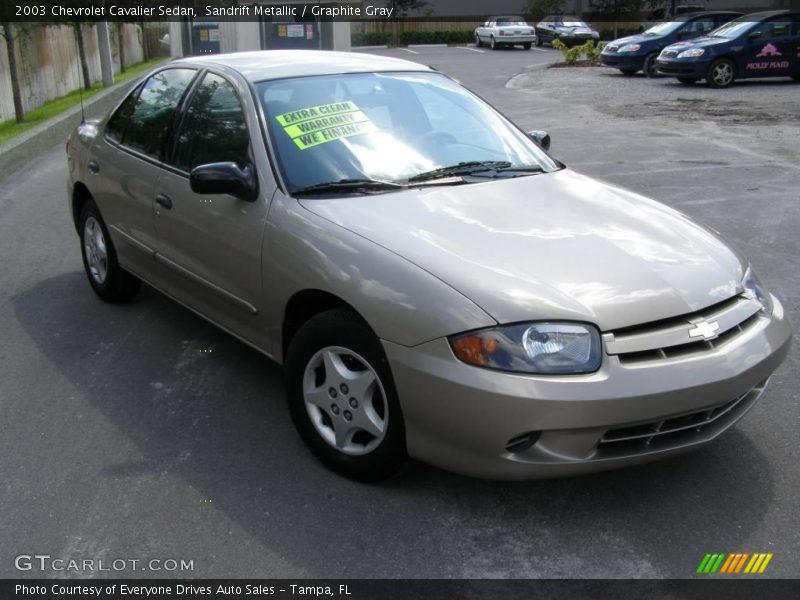 Sandrift Metallic / Graphite Gray 2003 Chevrolet Cavalier Sedan