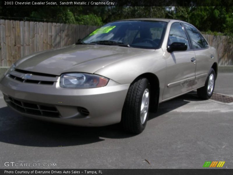 Sandrift Metallic / Graphite Gray 2003 Chevrolet Cavalier Sedan