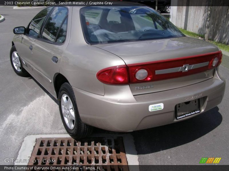 Sandrift Metallic / Graphite Gray 2003 Chevrolet Cavalier Sedan