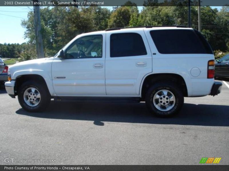 Summit White / Tan/Neutral 2003 Chevrolet Tahoe LT 4x4