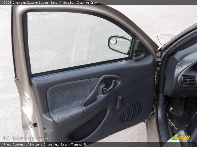 Sandrift Metallic / Graphite Gray 2003 Chevrolet Cavalier Sedan