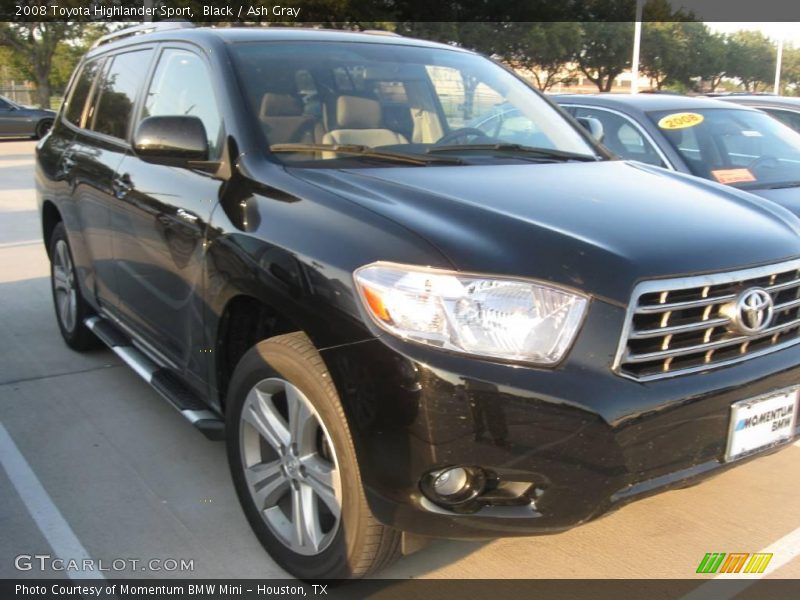 Black / Ash Gray 2008 Toyota Highlander Sport