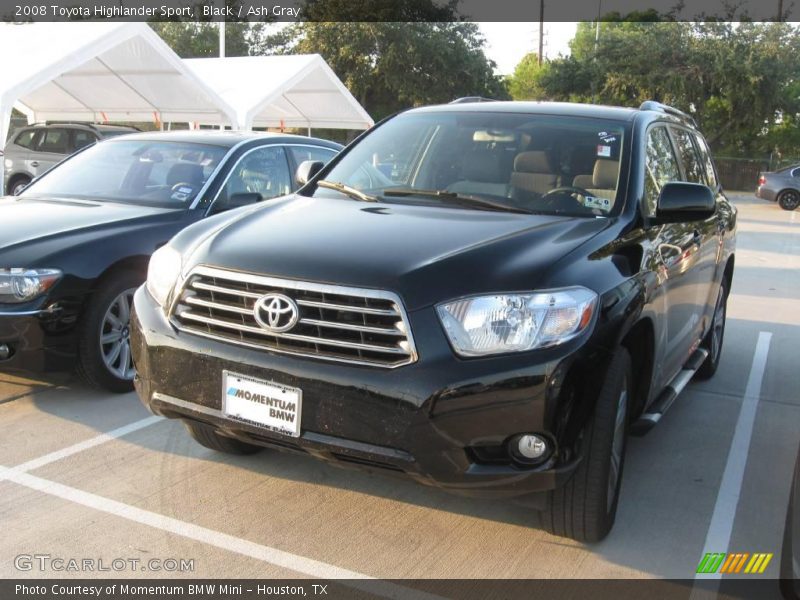 Black / Ash Gray 2008 Toyota Highlander Sport