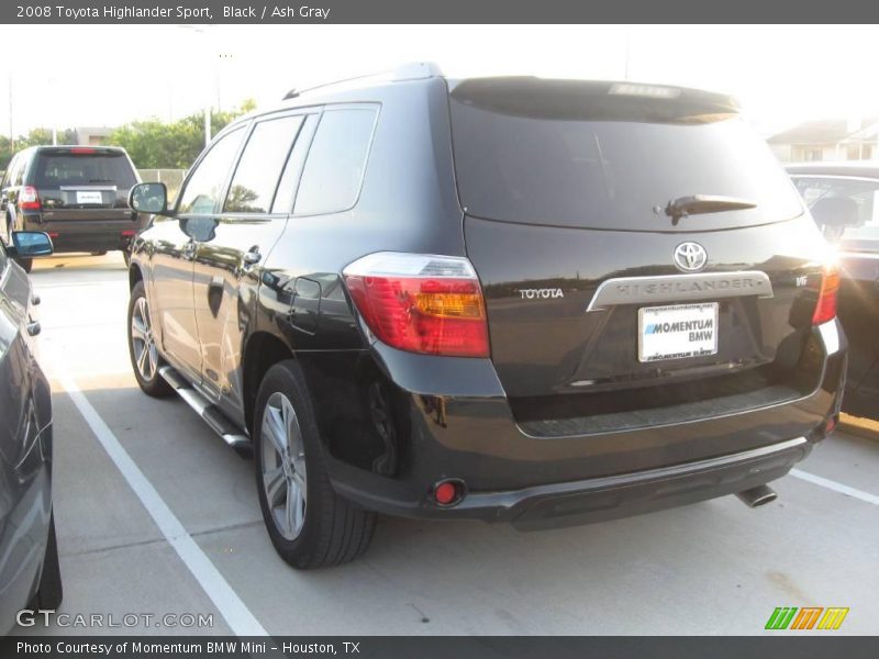 Black / Ash Gray 2008 Toyota Highlander Sport