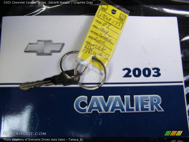 Sandrift Metallic / Graphite Gray 2003 Chevrolet Cavalier Sedan