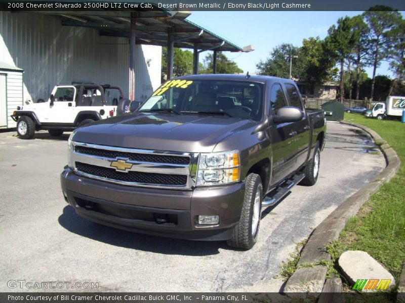 Desert Brown Metallic / Ebony Black/Light Cashmere 2008 Chevrolet Silverado 2500HD LTZ Crew Cab