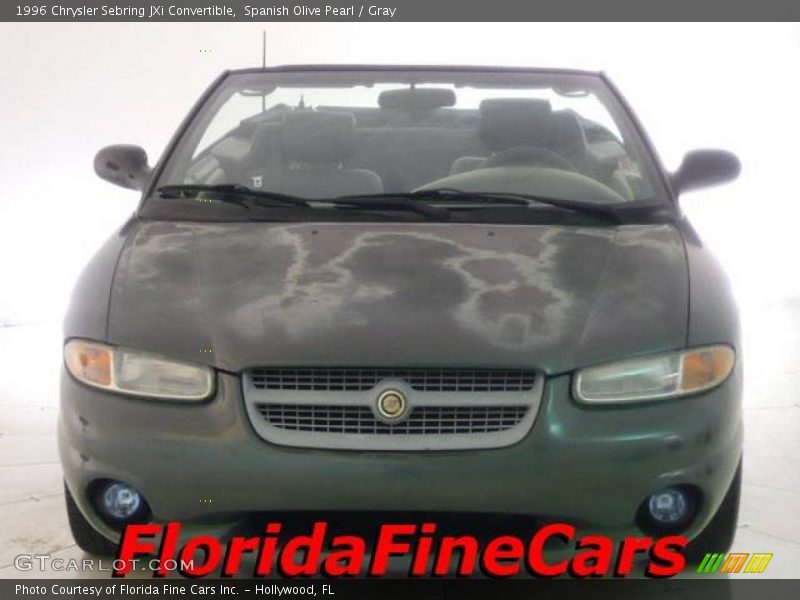 Spanish Olive Pearl / Gray 1996 Chrysler Sebring JXi Convertible