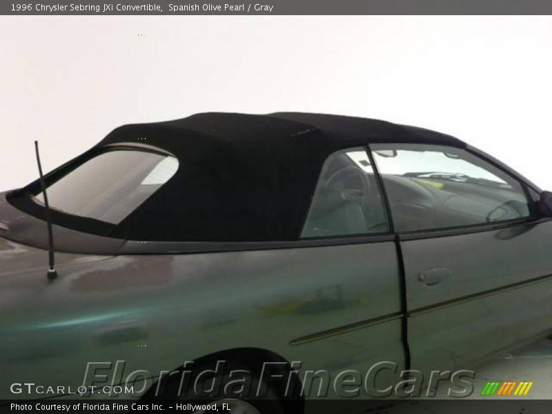 Spanish Olive Pearl / Gray 1996 Chrysler Sebring JXi Convertible