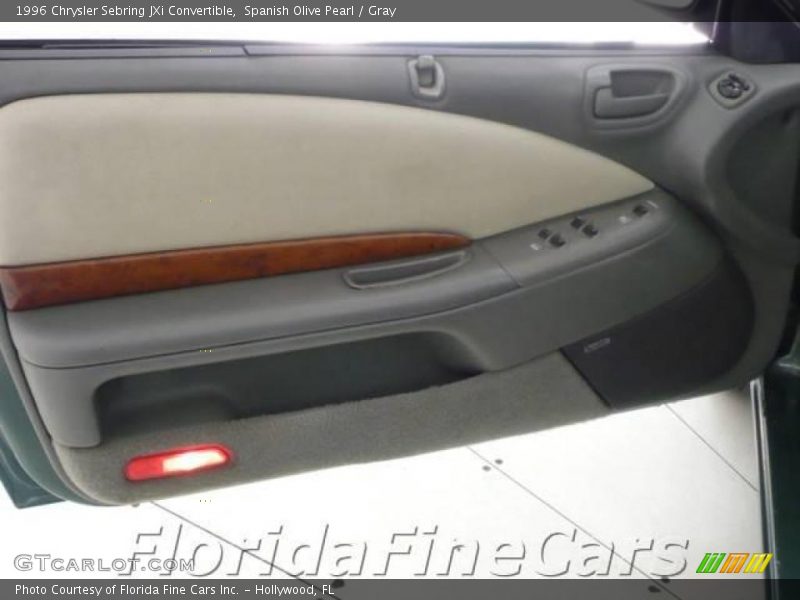 Spanish Olive Pearl / Gray 1996 Chrysler Sebring JXi Convertible