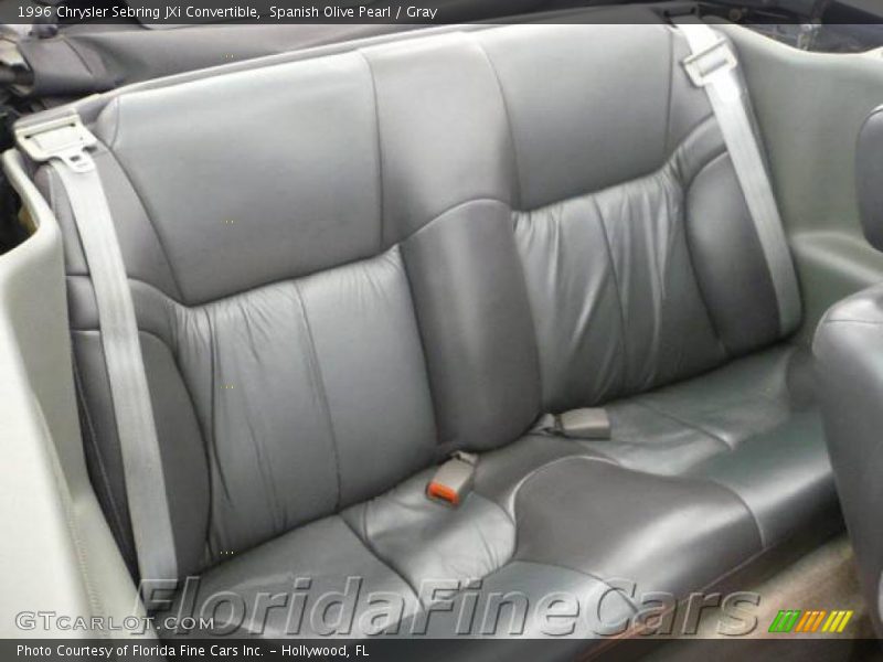 Spanish Olive Pearl / Gray 1996 Chrysler Sebring JXi Convertible