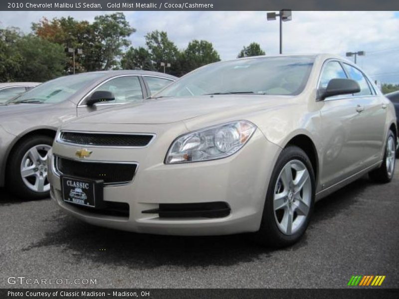 Gold Mist Metallic / Cocoa/Cashmere 2010 Chevrolet Malibu LS Sedan