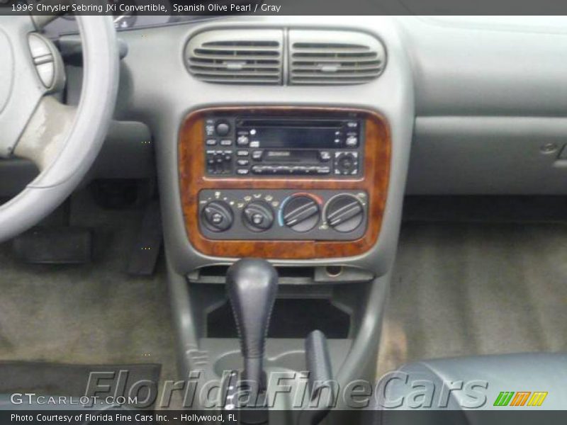 Spanish Olive Pearl / Gray 1996 Chrysler Sebring JXi Convertible