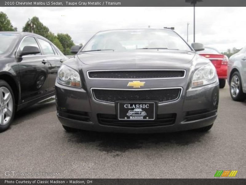 Taupe Gray Metallic / Titanium 2010 Chevrolet Malibu LS Sedan