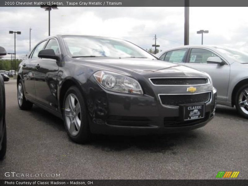 Taupe Gray Metallic / Titanium 2010 Chevrolet Malibu LS Sedan