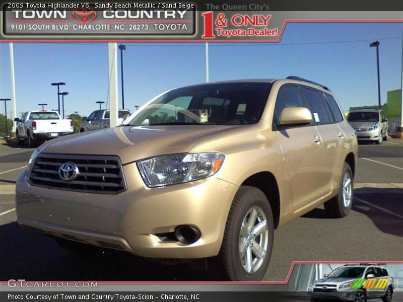 Sandy Beach Metallic / Sand Beige 2009 Toyota Highlander V6