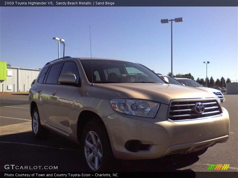 Sandy Beach Metallic / Sand Beige 2009 Toyota Highlander V6