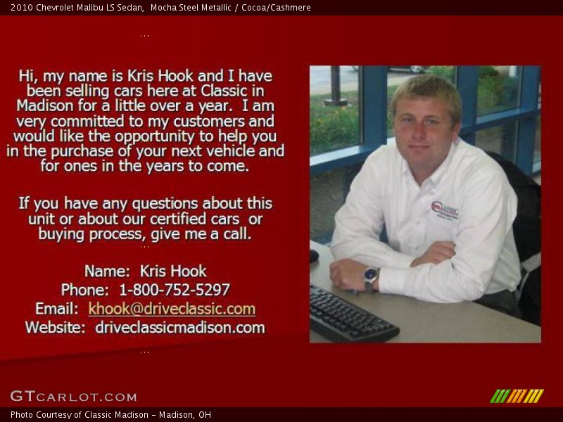 Mocha Steel Metallic / Cocoa/Cashmere 2010 Chevrolet Malibu LS Sedan