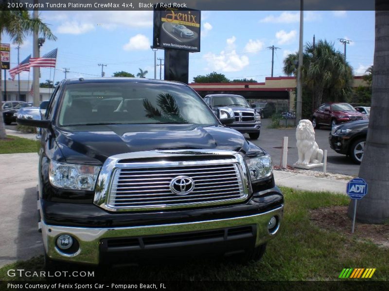 Black / Red Rock 2010 Toyota Tundra Platinum CrewMax 4x4