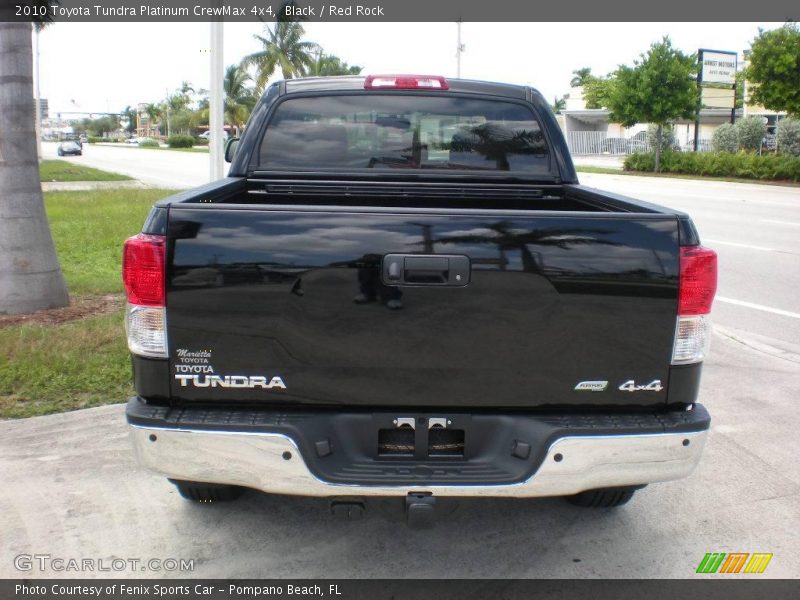 Black / Red Rock 2010 Toyota Tundra Platinum CrewMax 4x4