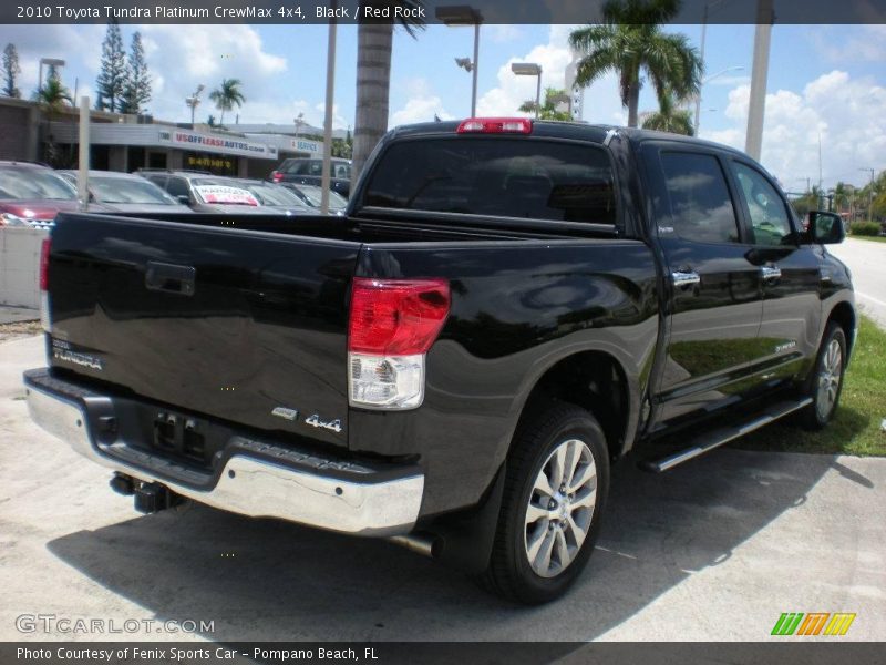Black / Red Rock 2010 Toyota Tundra Platinum CrewMax 4x4