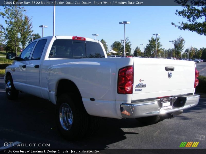 Bright White / Medium Slate Gray 2009 Dodge Ram 3500 Big Horn Edition Quad Cab Dually