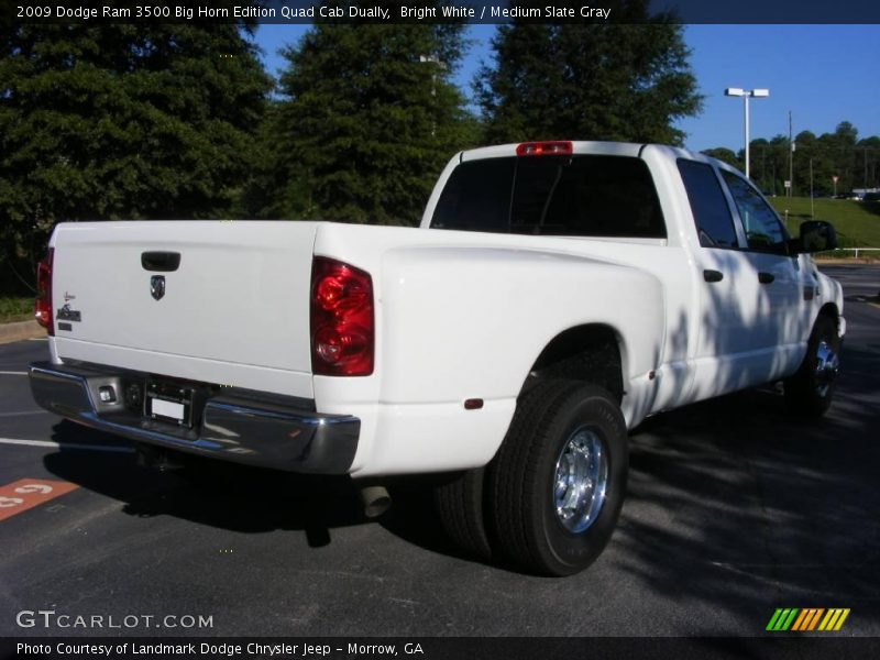 Bright White / Medium Slate Gray 2009 Dodge Ram 3500 Big Horn Edition Quad Cab Dually