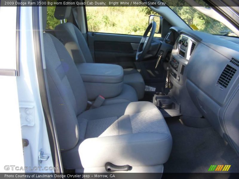 Bright White / Medium Slate Gray 2009 Dodge Ram 3500 Big Horn Edition Quad Cab Dually