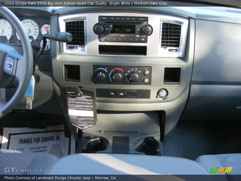 Bright White / Medium Slate Gray 2009 Dodge Ram 3500 Big Horn Edition Quad Cab Dually