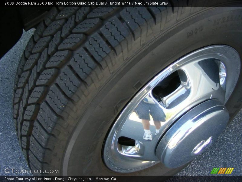 Bright White / Medium Slate Gray 2009 Dodge Ram 3500 Big Horn Edition Quad Cab Dually