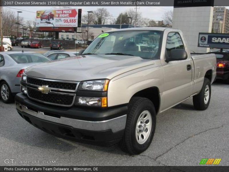 Silver Birch Metallic / Dark Charcoal 2007 Chevrolet Silverado 1500 Classic Regular Cab 4x4