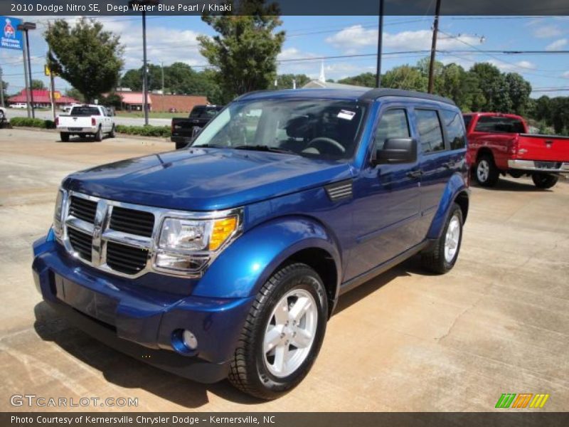 Deep Water Blue Pearl / Khaki 2010 Dodge Nitro SE