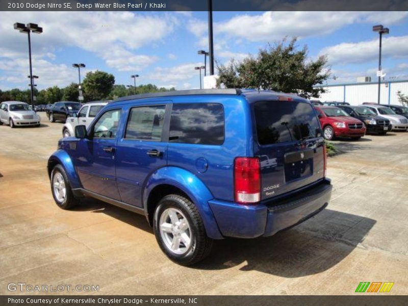 Deep Water Blue Pearl / Khaki 2010 Dodge Nitro SE