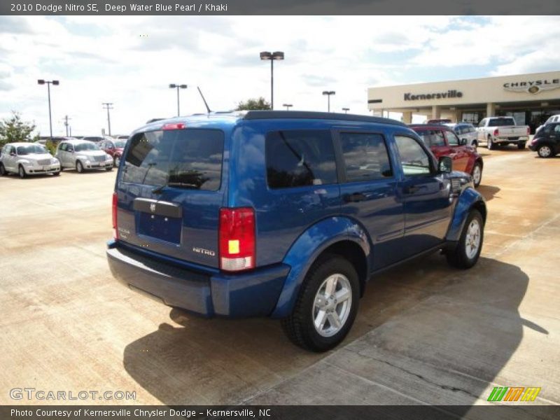 Deep Water Blue Pearl / Khaki 2010 Dodge Nitro SE