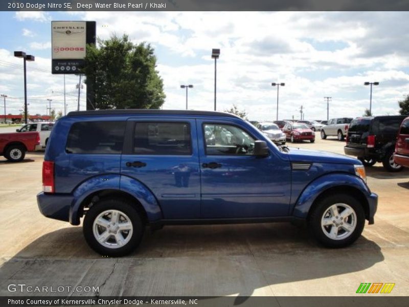 Deep Water Blue Pearl / Khaki 2010 Dodge Nitro SE