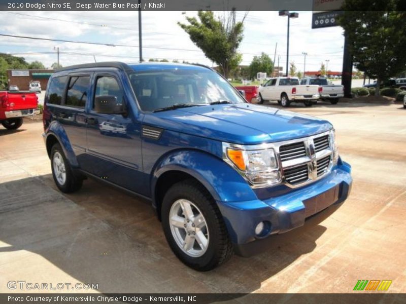 Deep Water Blue Pearl / Khaki 2010 Dodge Nitro SE