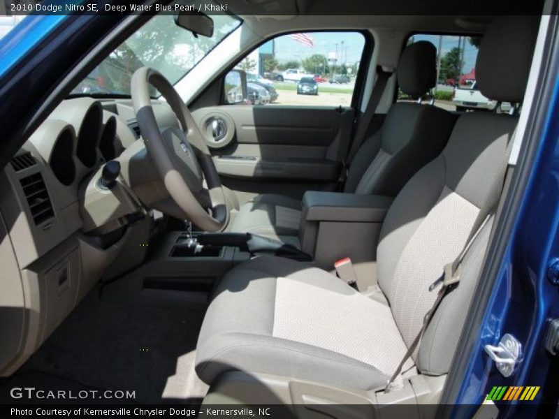 Deep Water Blue Pearl / Khaki 2010 Dodge Nitro SE