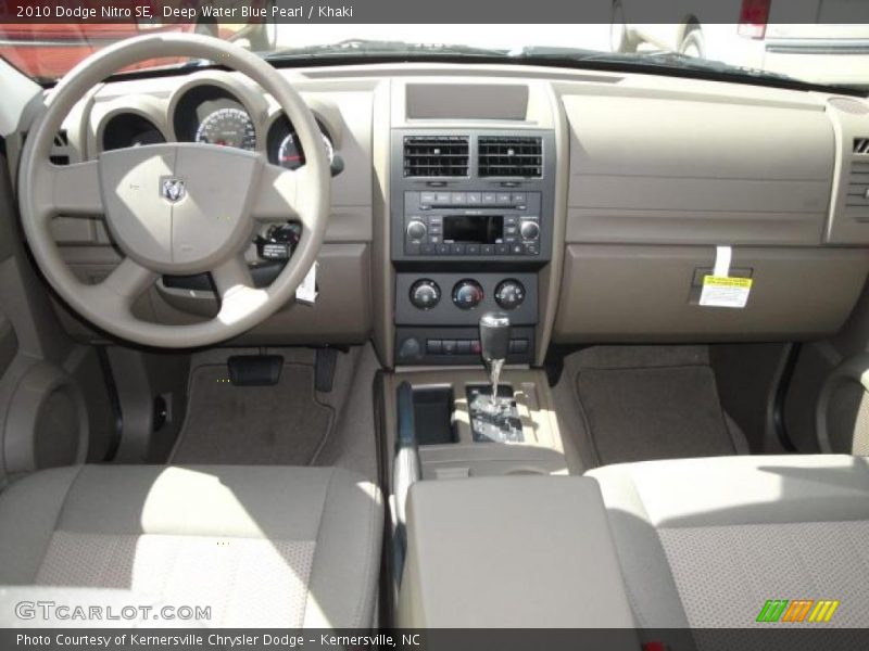 Deep Water Blue Pearl / Khaki 2010 Dodge Nitro SE