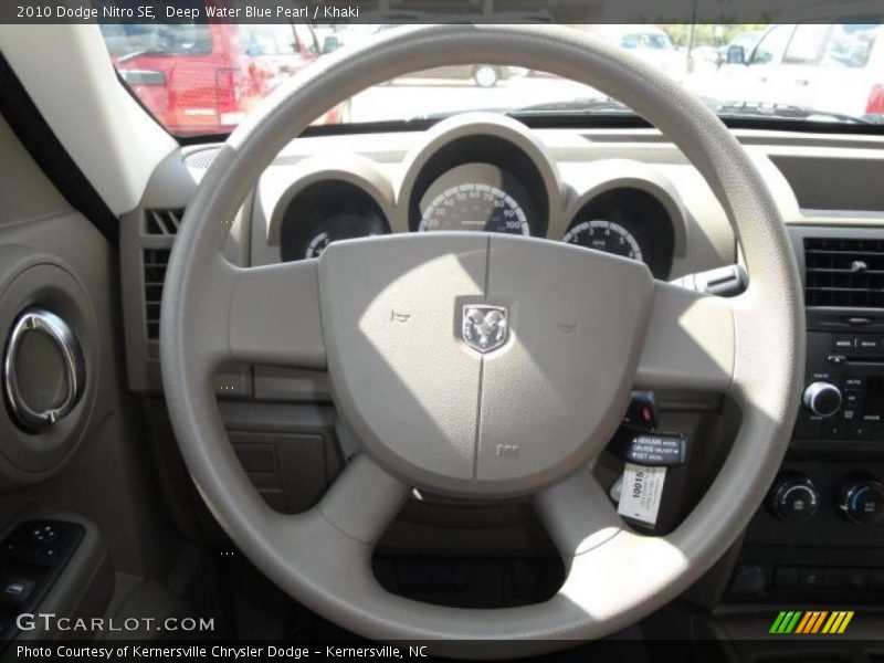 Deep Water Blue Pearl / Khaki 2010 Dodge Nitro SE