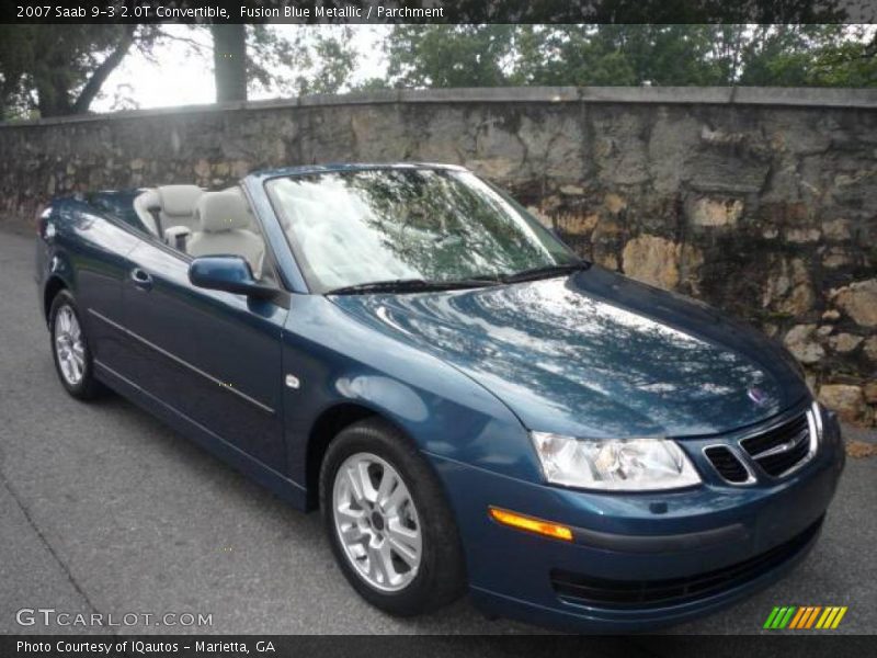 Fusion Blue Metallic / Parchment 2007 Saab 9-3 2.0T Convertible