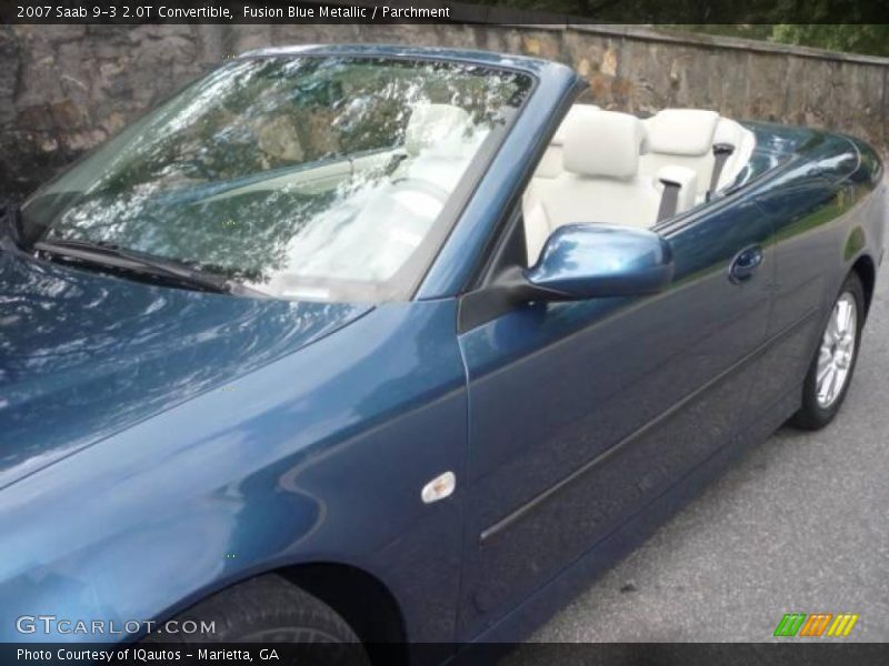 Fusion Blue Metallic / Parchment 2007 Saab 9-3 2.0T Convertible